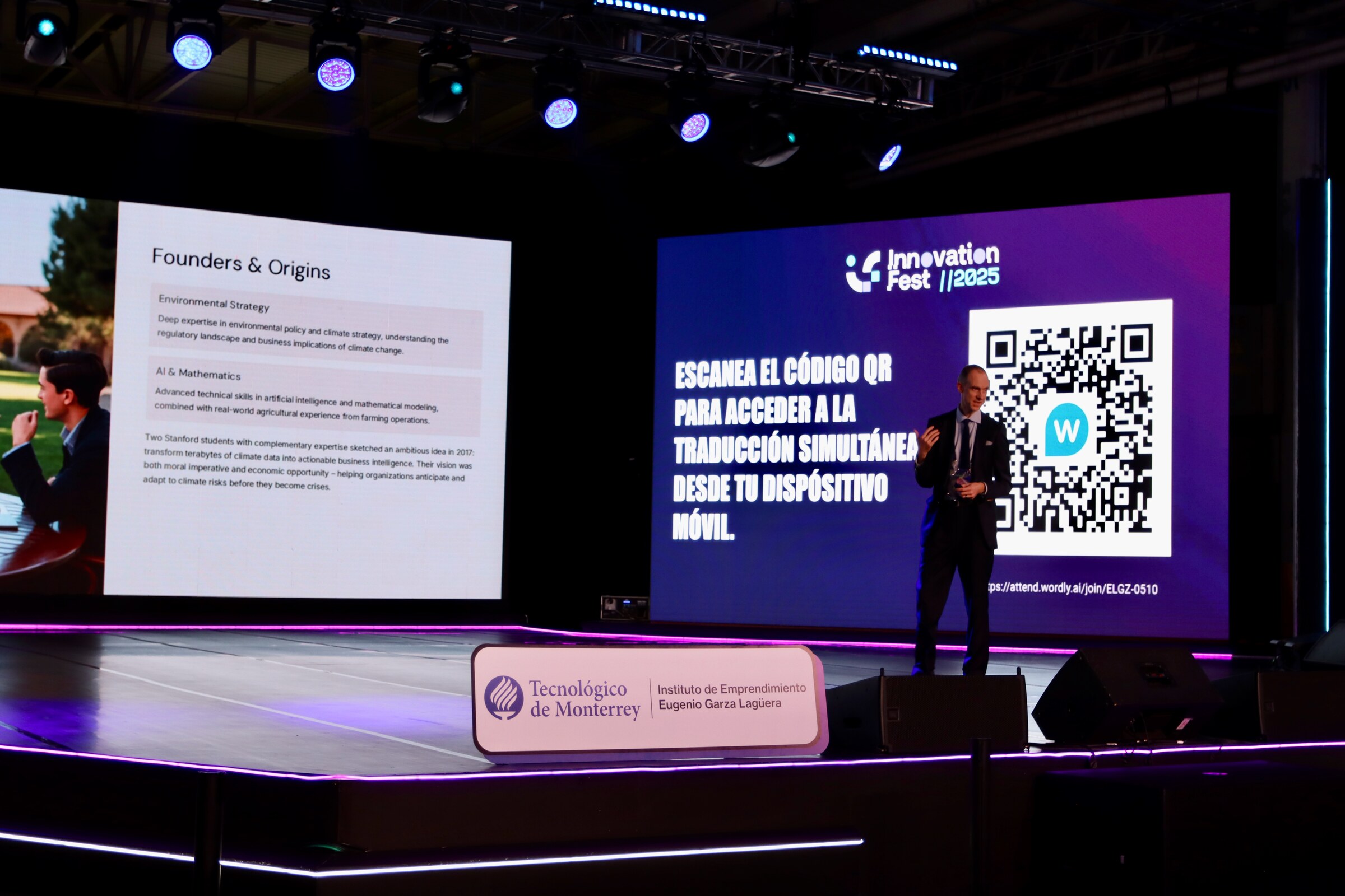Chuck Eesley keynoting Innovation Fest, Expo Guadalajara, November 2025